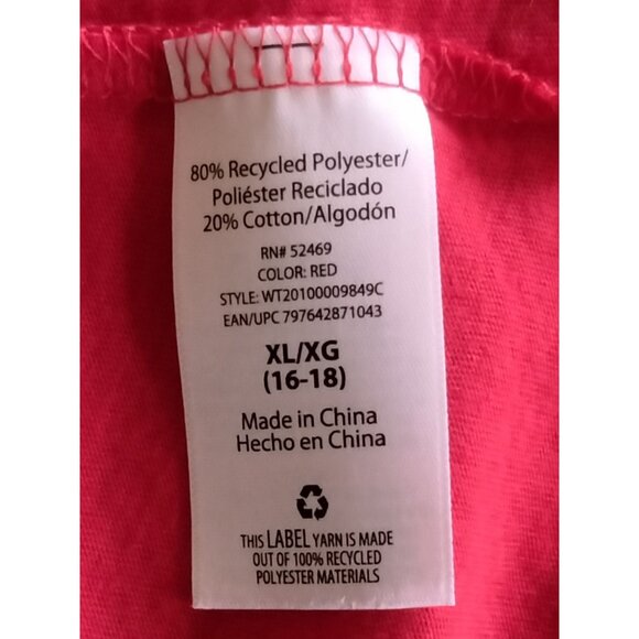 Way To Celebrate Patriotic Red Graphic T-Shirt Top Size XL 16-18 - Picture 7 of 7